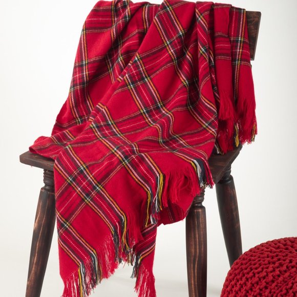 Bedding Classic Red Plaid Throw Blanket Poshmark